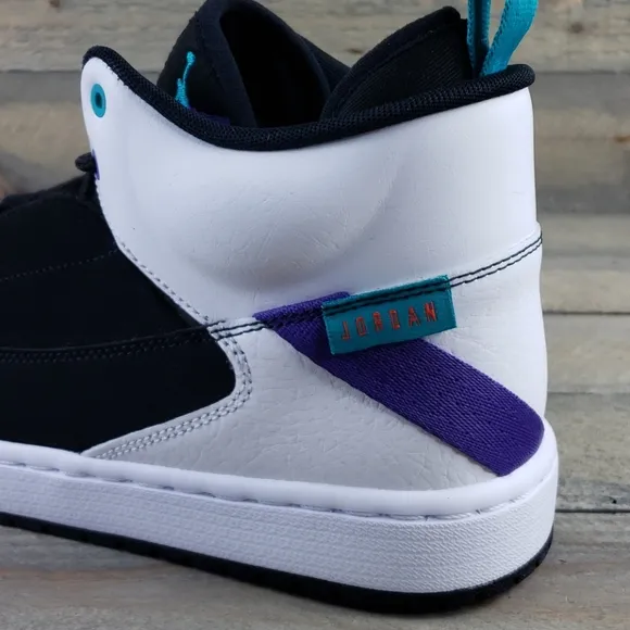 NEW Nike Jordan Fadeaway Basketball Shoes Black Turbo Green White