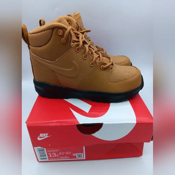 NEW Nike Monoa LTR (PS) Boys Boots Shoes Various Sizes Wheat/ Black