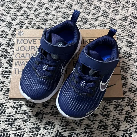 New Nike Toddler Downshifter 12 Next Nature Shoes in Navy Blue Size 6C