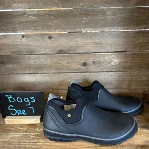 New NWT Mens Bogs Urban Farmer NR‎ Black Rubber Ankle Chelsea Boots Size 7 M
