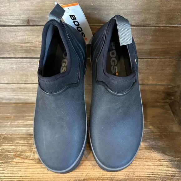 New NWT Mens Bogs Urban Farmer NR‎ Black Rubber Ankle Chelsea Boots Size 7 M