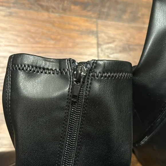 NEW! Open Edit Black Erika Wedge Bootie - Size 8