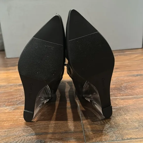 NEW! Open Edit Black Erika Wedge Bootie - Size 8
