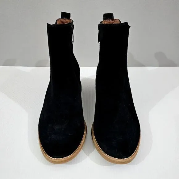 NEW Paul Green Sante Zip Ankle Bootie Womens Shoe Black Suede UK Size 6