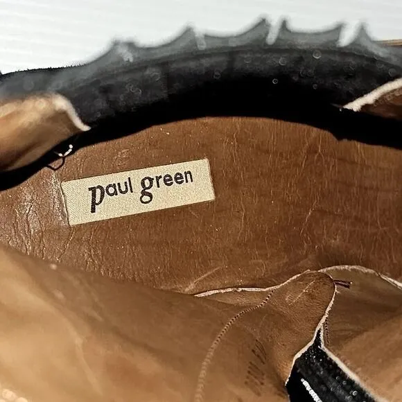 NEW Paul Green Sante Zip Ankle Bootie Womens Shoe Black Suede UK Size 6