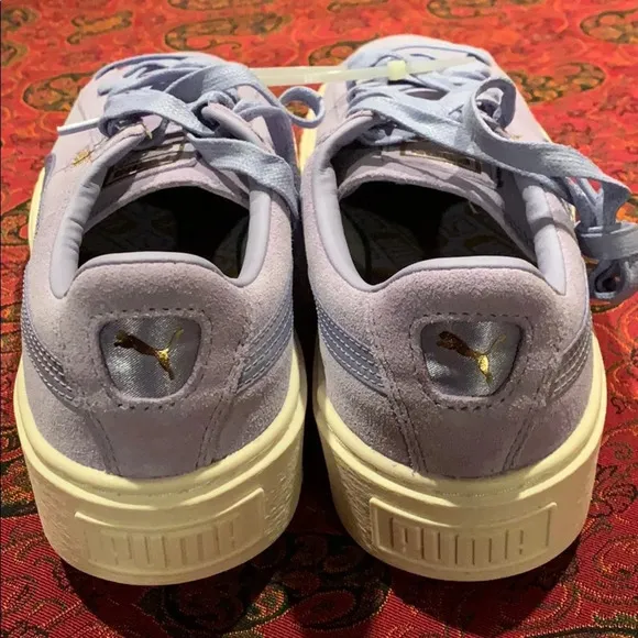 NEW PUMA SUEDE PLATFORM MONO SATIN SHOES SZ 7.5