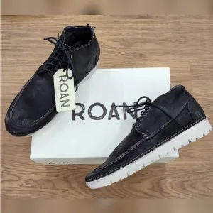 NEW! ROAN BED STU Tobias Mens Black Leather Casual Chukka Boots 8.5 9.5 10 11.5
