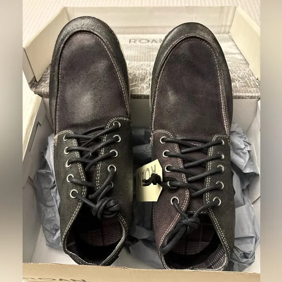 NEW! ROAN BED STU Tobias Mens Black Leather Casual Chukka Boots 8.5 9.5 10 11.5