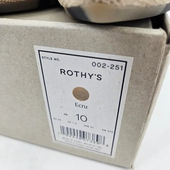 New Rothy's The Point  Shoes Womens 10 Ecru Rothys Slip Ons