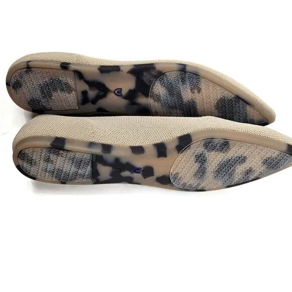 New Rothy's The Point  Shoes Womens 10 Ecru Rothys Slip Ons