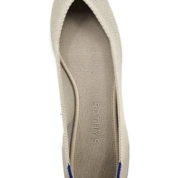 New Rothy's The Point  Shoes Womens 10 Ecru Rothys Slip Ons