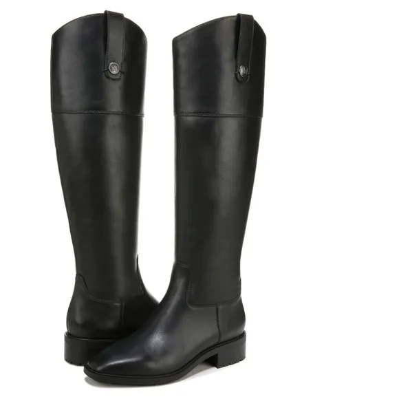 NEW! Sam Edelman Black Drina Leather Knee High Boots - Size 5