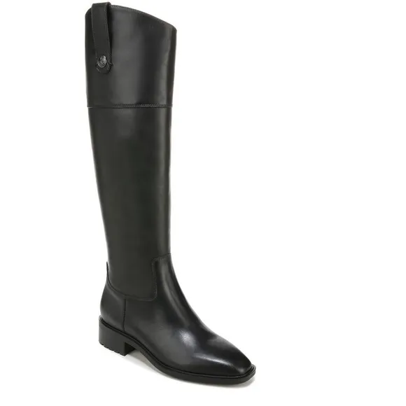 NEW! Sam Edelman Black Drina Leather Knee High Boots - Size 5