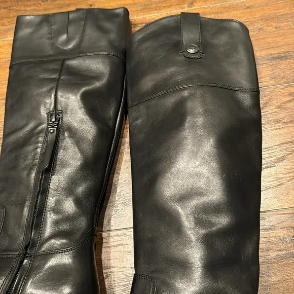 NEW! Sam Edelman Black Drina Leather Knee High Boots - Size 5