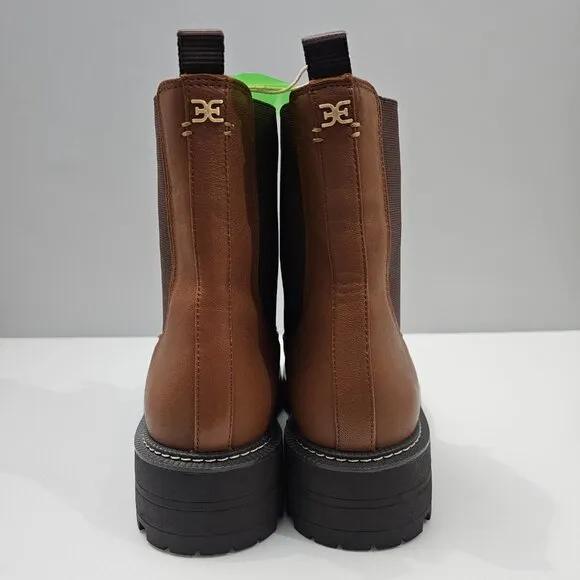NEW Sam Edelman Laguna Ankle Bootie Waterproof Tawny Brown Leather Size 10
