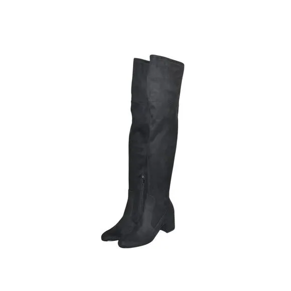 New! Sam Edelman Varona Over the Knee Boot Black Suede Boot Size 7.5 M A