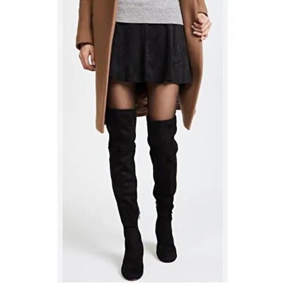 New! Sam Edelman Varona Over the Knee Boot Black Suede Boot Size 7.5 M A