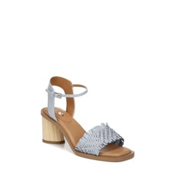 NEW Sarto by Franco Sarto Size 6.5 Women's Fringe Heeled Sandals - Light Blue