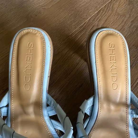 NEW Shekudo Gordons Bay Sandals in Powder Blue
