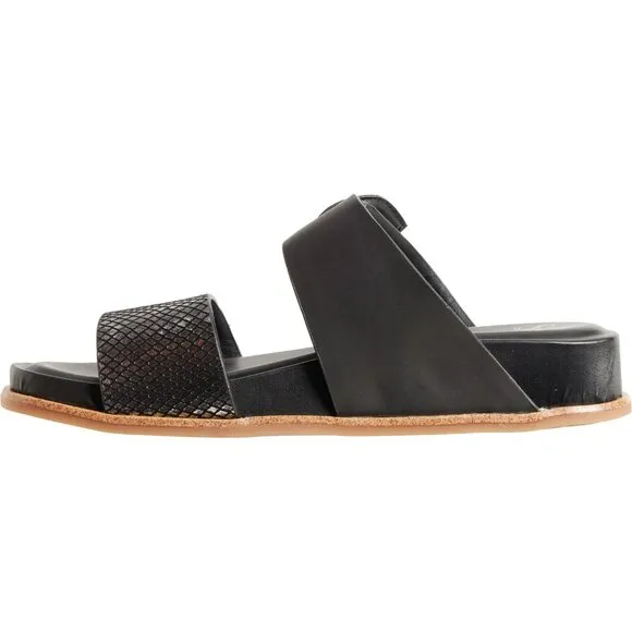 NEW Sofft women Amalfi 2-Band Sandals - Leather black 253