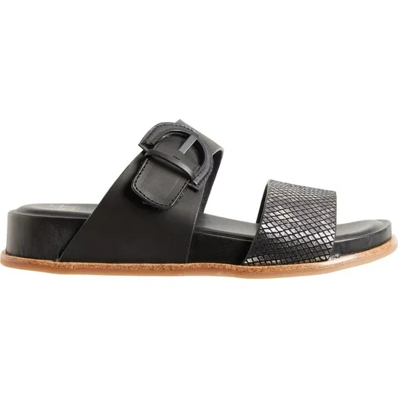 NEW Sofft women Amalfi 2-Band Sandals - Leather black 253