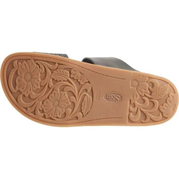 NEW Sofft women Amalfi 2-Band Sandals - Leather black 253