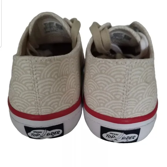 NEW SPERRY TOPSIDER Cloud CVO Deck Sneakers Wave Print  UNISEX Size 6