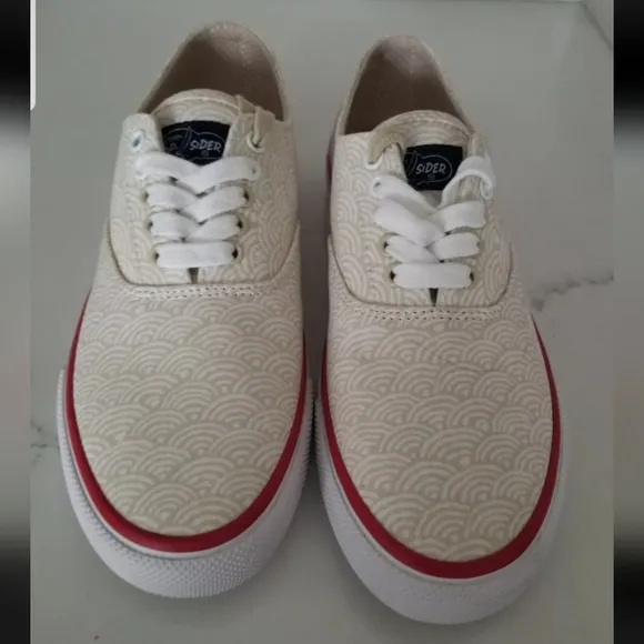 NEW SPERRY TOPSIDER Cloud CVO Deck Sneakers Wave Print  UNISEX Size 6