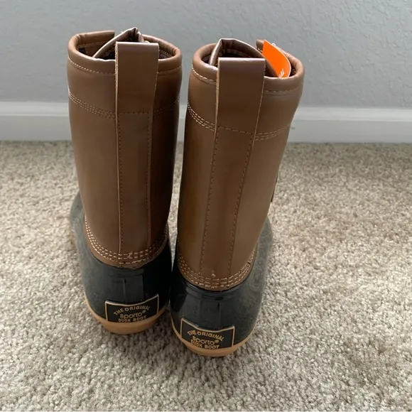 New Sporto Ariel Original Duck Rubber Boots Size 6 Tan/Brown