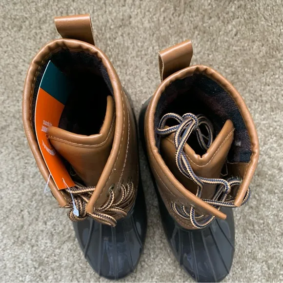 New Sporto Ariel Original Duck Rubber Boots Size 6 Tan/Brown