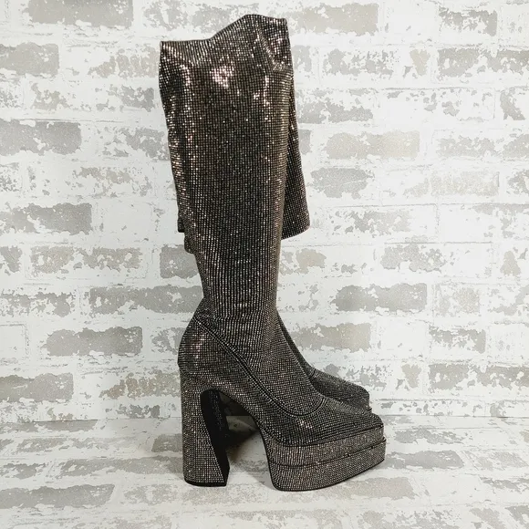 NEW Steve Madden Sultry Studded Platform Over the Knee Boots C1058