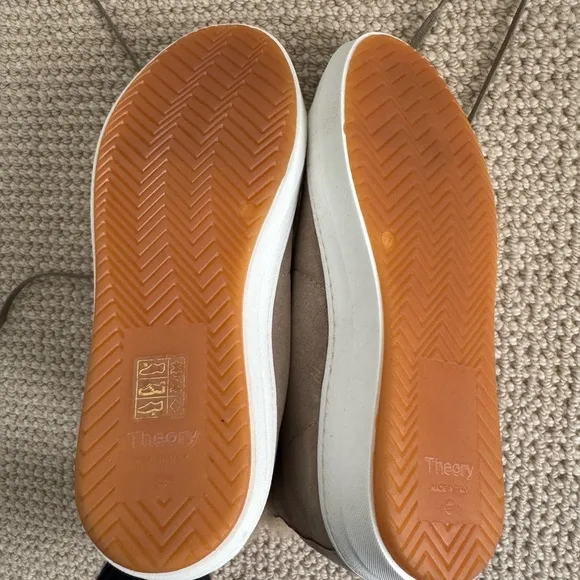 New Theory Suede   Shearling Shoes