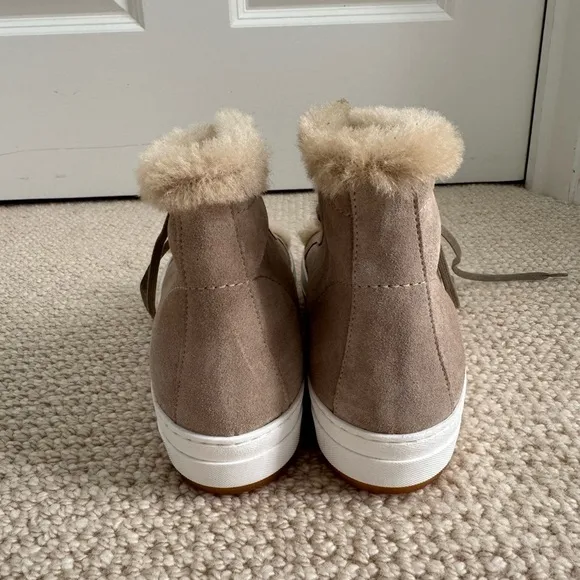 New Theory Suede   Shearling Shoes