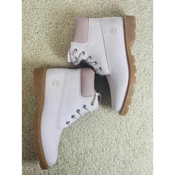 New Timberland Big Girls 6&quot; Classic Water Resistant Boots Sz 2.5 in Light Pink