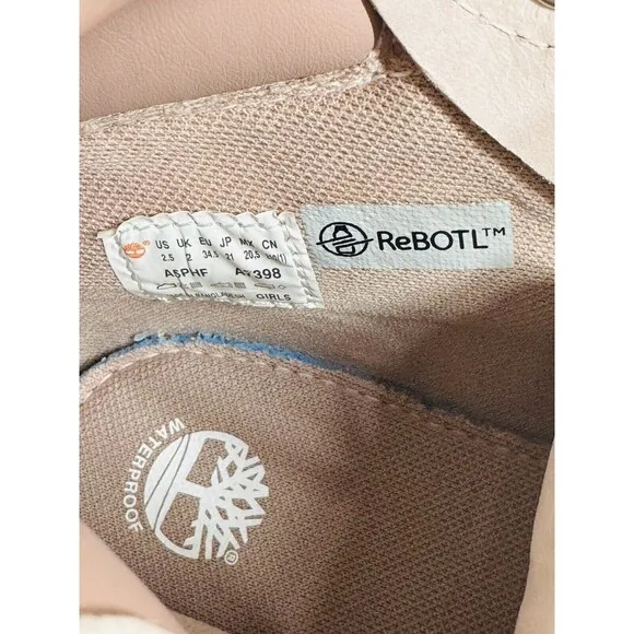 New Timberland Big Girls 6&quot; Classic Water Resistant Boots Sz 2.5 in Light Pink