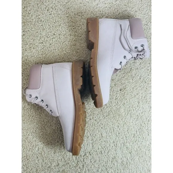 New Timberland Big Girls 6&quot; Classic Water Resistant Boots Sz 2.5 in Light Pink