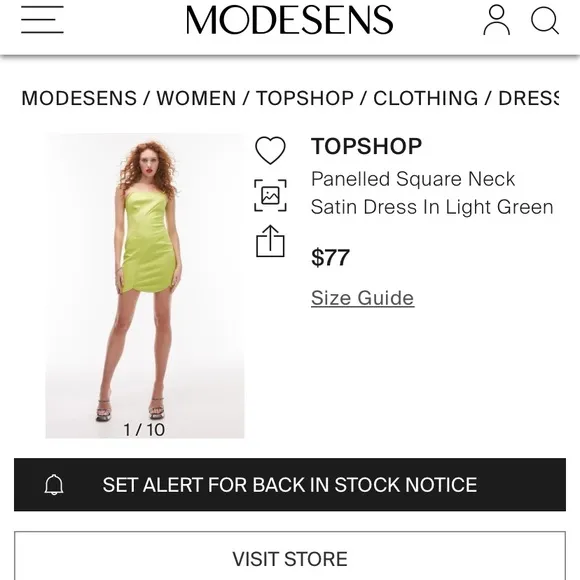 NEW Topshop Paneled Mini Dress Spaghetti Bandeau Lime Green Faux Leather &amp; Suede