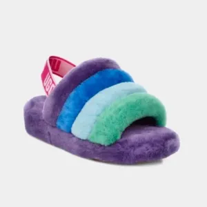 NEW UGG Fluff Yeah Slipper Sandals - Purple and Blue Fluff Yeah Size 7