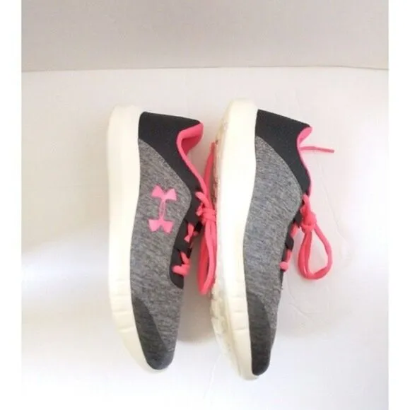 New! UNDER ARMOUR Girls Mojo Sneakers Athletic Shoes Gray Size 3.5 Youth NWOB
