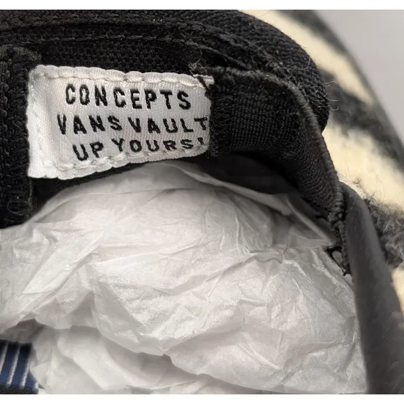 NEW Vans x Concepts Men's Black Concepts X Og Classic Slip-On Lx 'Mohair sz 10.5