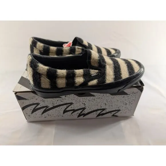 NEW Vans x Concepts Men's Black Concepts X Og Classic Slip-On Lx 'Mohair sz 10.5