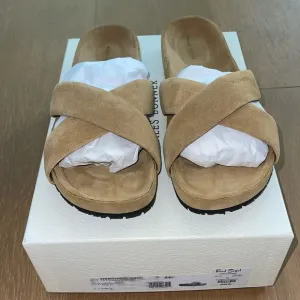 NEW - Wales Bonner Suede Crisscross Sandals Sz 44 (US 11)