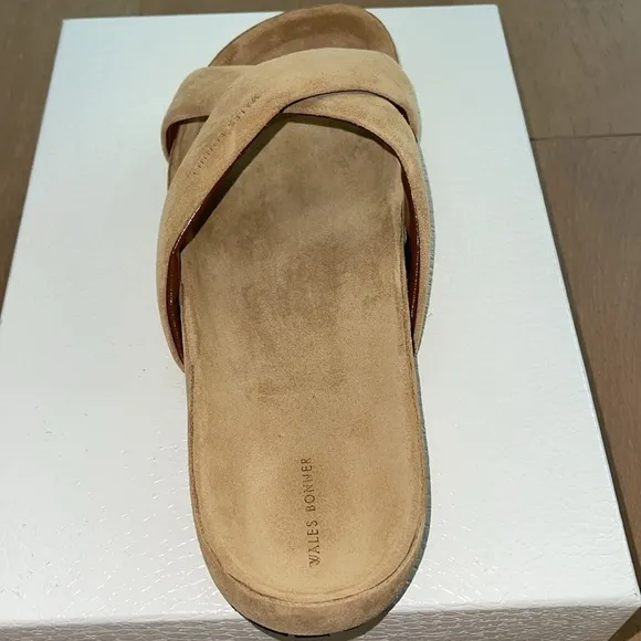 NEW - Wales Bonner Suede Crisscross Sandals Sz 44 (US 11)