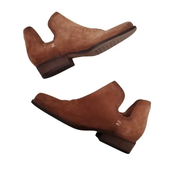 NEW Zodiac Women's Agatha Suede Ankle Booties Western Square Toe Size 5.5
