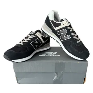 New Balance 574 Core Sneakers Shoes Men 11.5 Women 13 Black White