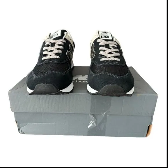 New Balance 574 Core Sneakers Shoes Men 11.5 Women 13 Black White