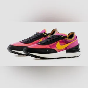 NEW🔥Nike Waffle One Active Fuchsia Pink Purple Black Gold DA7995-600