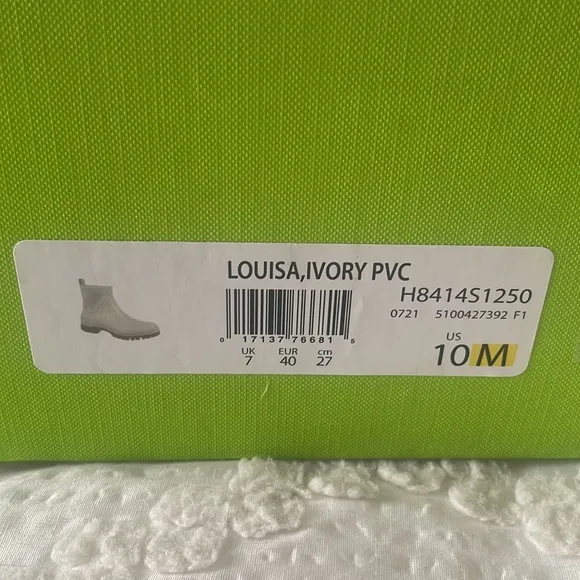 ✨NEW!✨Sam Edelman Louisa Modern Ivory Rubber/Neoprene Rain Boots