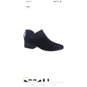 New Size 8 Black Suede Kenneth Cole Reaction Side Skip Booties Shoes