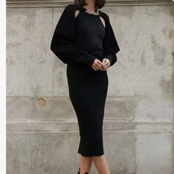 New Ultra Cropped Ribbed Knit Sweater